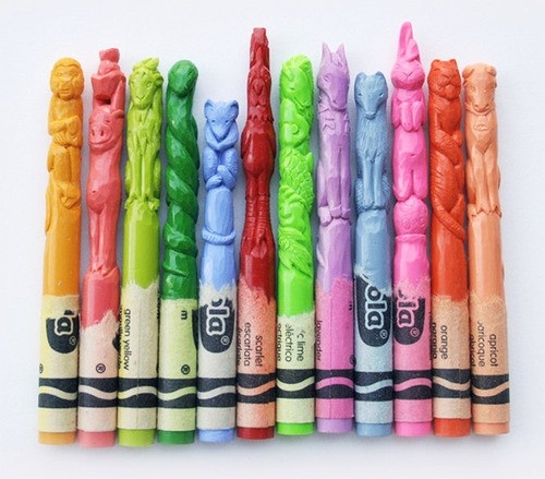 crayon-scuptures