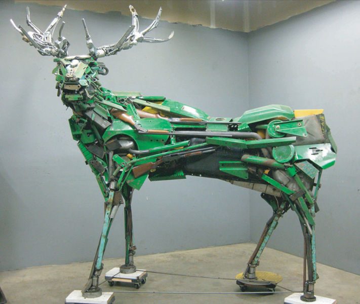 Scrap Metal Animal Sculptures by Robert Jefferson Travis Pond