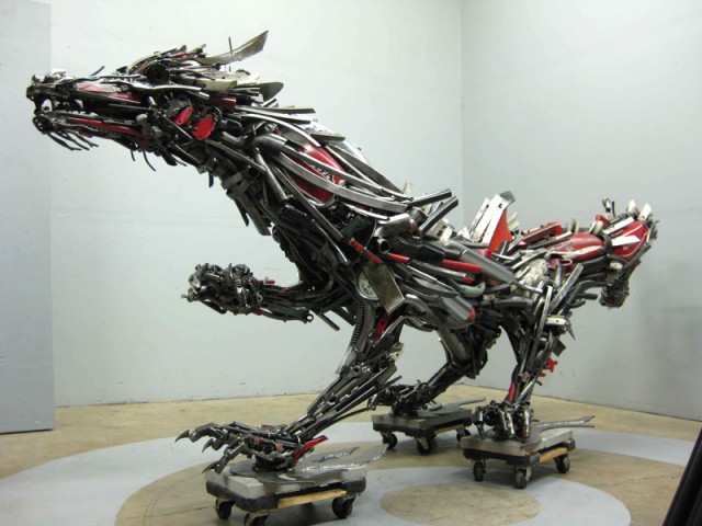Scrap Metal Animal Sculptures by Robert Jefferson Travis Pond