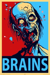 Zombie Brains Wall Poster at ThinkGeek