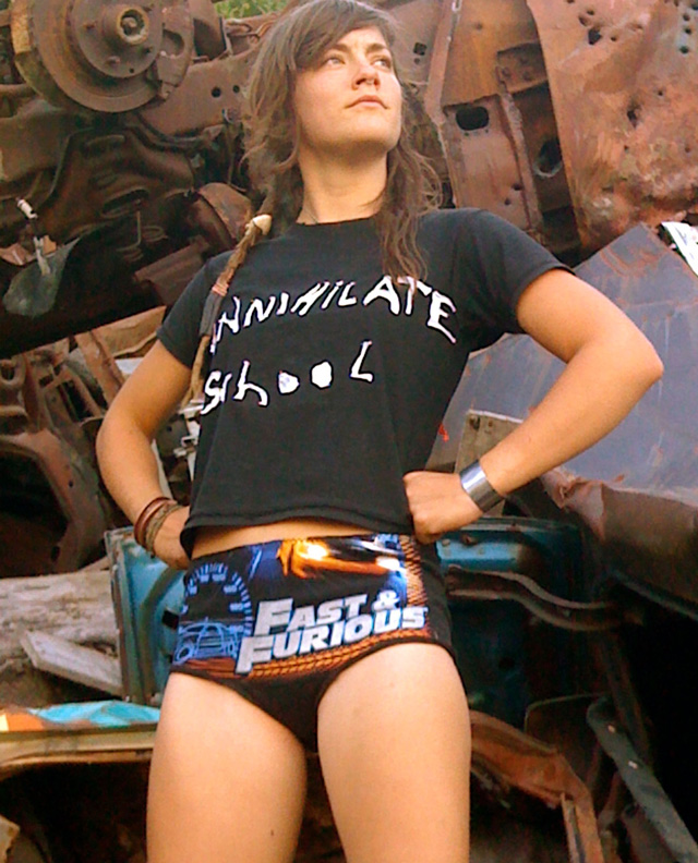 Women's Underwear Made From Cool Reclaimed Graphic T-Shirts
