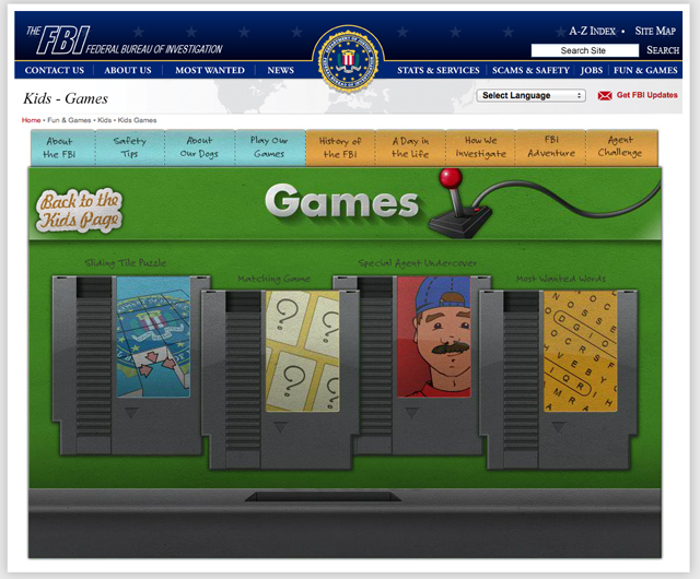 The Kids Pages of US Intelligence and Law Enforcement Agencies