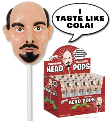 Cola Flavored Vladimir Lenin Head Pops