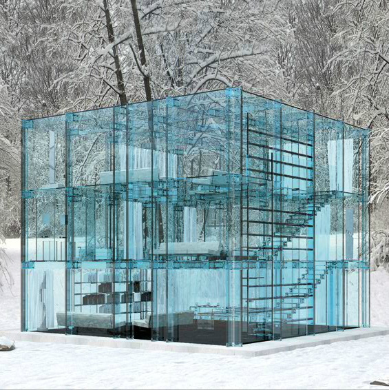 Glass house concept by Santambrogiomilano