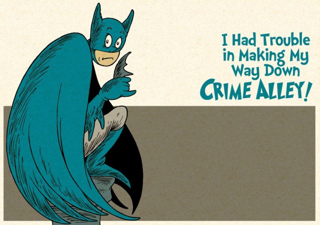 Batman in the Style of Dr. Suess by DrFaustusAU