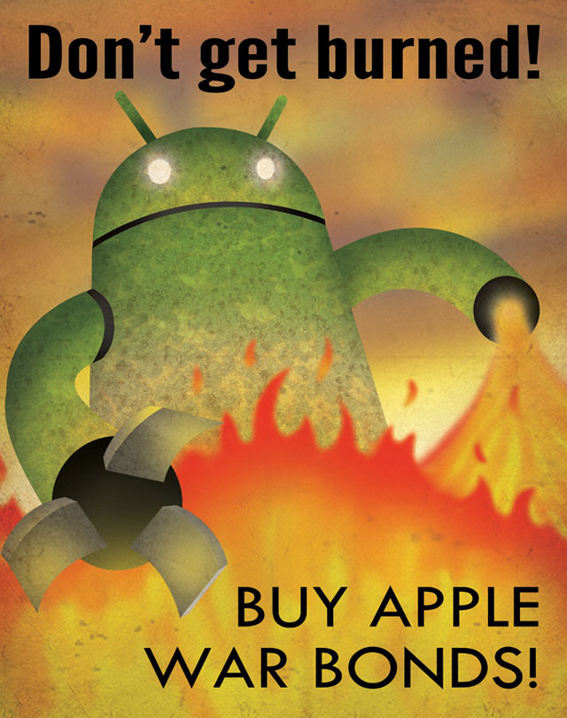 Tech company war propaganda posters by Aaron Wood