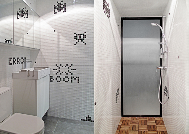 Space Invaders Themed Hong Kong Apartment by OneByNine