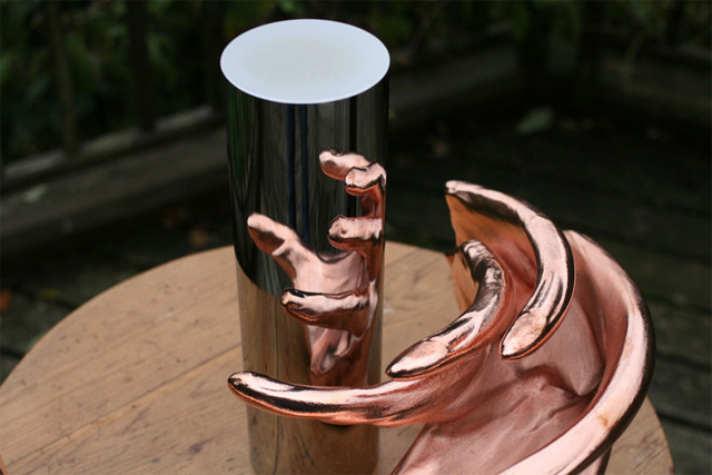 Distorted anamorphic sculptures by Jonty Hurwitz