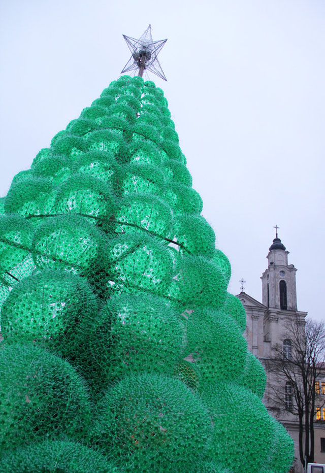 Plastic Bottle Christmas Tree by Jolanta Smidtiene
