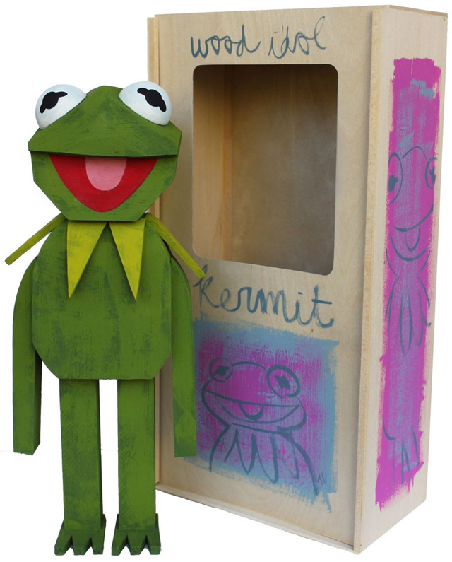 Kermit wood idol by Amanda Visell