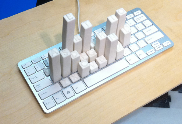 Keyboard Frequency Sculpture by Mike Knuepfel