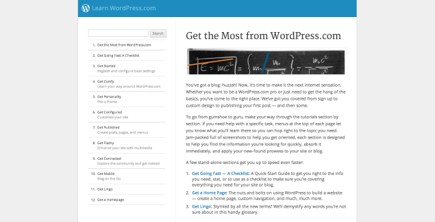 WordPress tutorial site