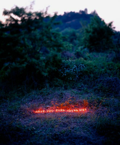 Glowing Text Art by Lee Jung