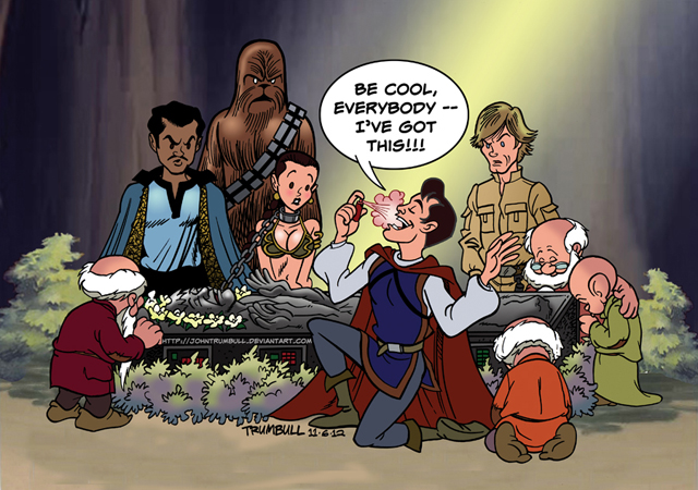 Prince Charming meets Han Solo! by John Trumbull