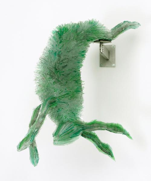 Glass shard animal sculptures by Marta Klonowska