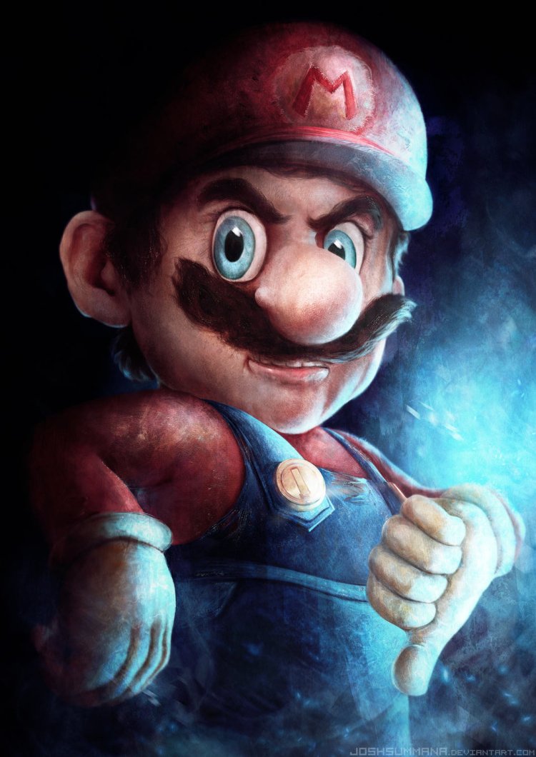 Mario and Sonic Face Their Evil Counterparts in Detailed Paintings