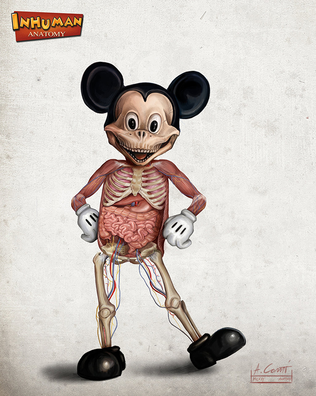 Mickey Anatomy by Alessandro Conti