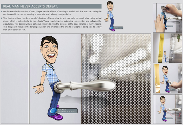 Viagra Direct Marketing Door Knob Advertisement Stickers