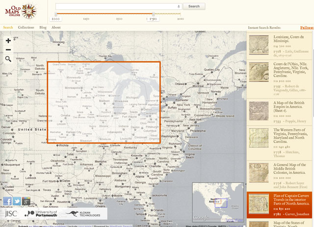 Old Maps Online, A Site For Finding Historical Maps