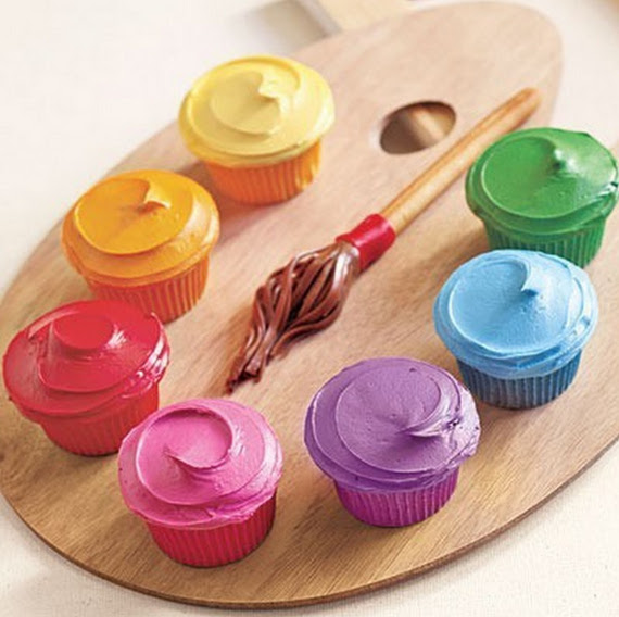Painter Palette Cupcakes