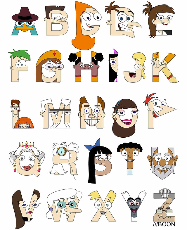 Phineas & Ferb Alphabet by Mike Boon
