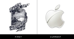 Original and Current Apple Logo