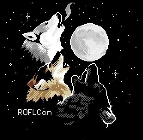 Pixel Art Three Wolf Moon