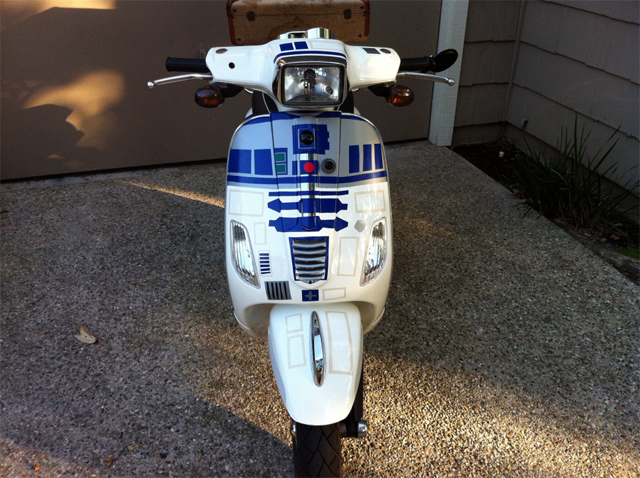 Custom R2-D2 Themed Vespa Scooter by Morgan Senzamici