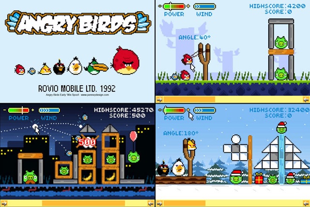 Retro Angry Birds