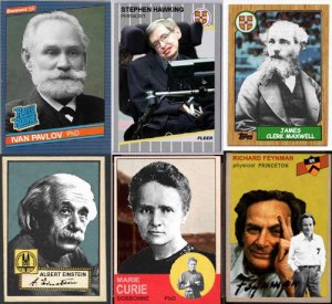 Scientist trading cards by All Too Flat