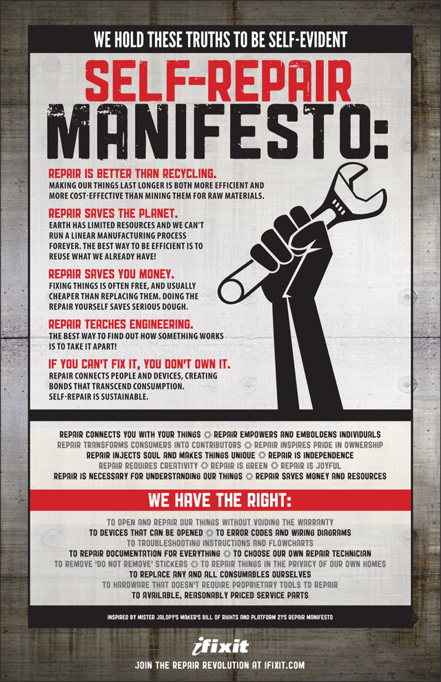 Self-Repair Manifesto