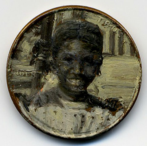 paintings on pennies by Jacqueline Lou Skaggs