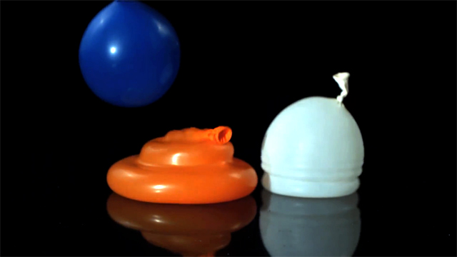 Slow Motion: Water Balloons Free Falling