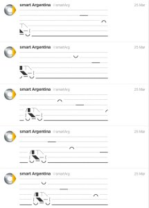 Clever Twitter message animation for Smart Argentina