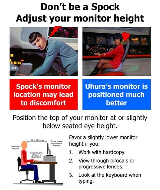 Spock/Uhura Monitor Height Poster
