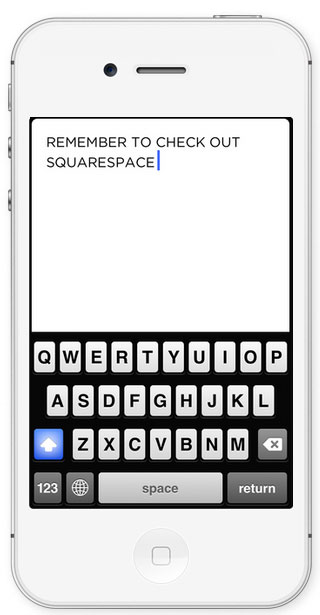 Squarespace Note, A Minimalist Note-Taking App For iOS Devices