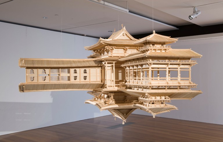 Reflected temple model by Takahiro Iwasaki