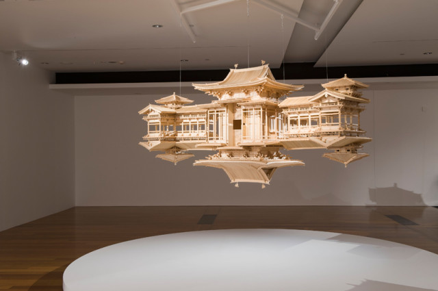 Reflected temple model by Takahiro Iwasaki