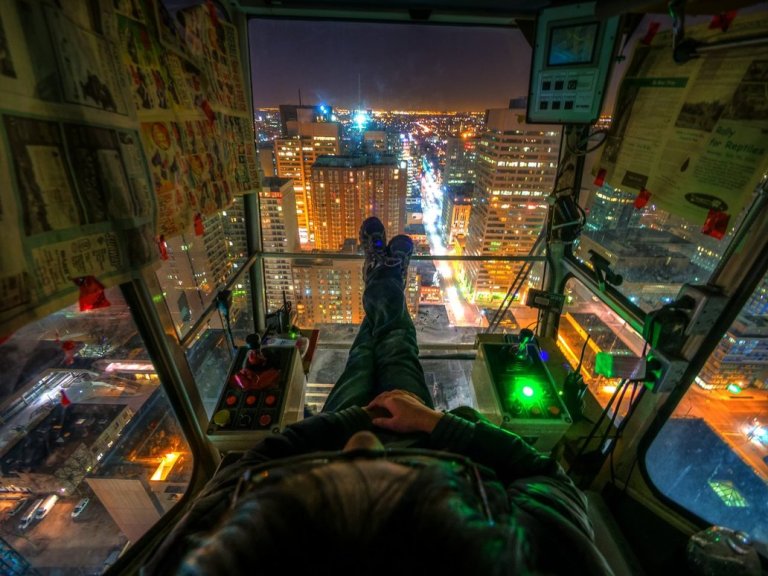 Crane Operator's View of Toronto