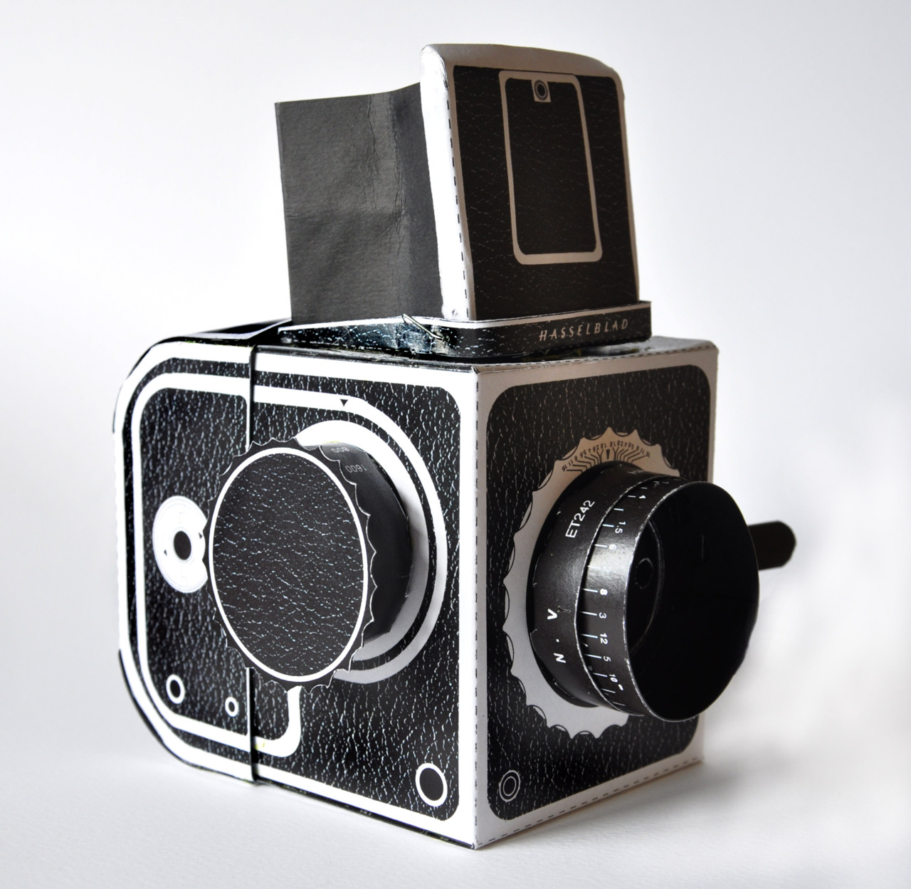 A Working Papercraft Hasselblad Pinhole Camera