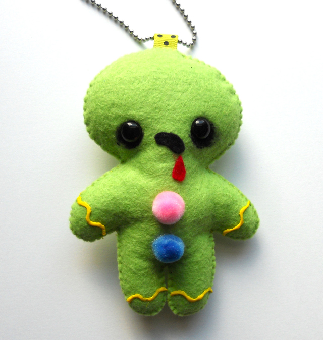 Zombreads (Zombie Gingerbread) Ornament/Keychain by Michelle Coffee