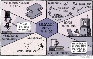 Libraries of the Future by Tom Gauld