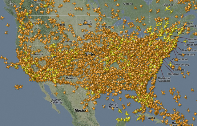 Flightradar24 A Service That Tracks Air Traffic On A Live Map