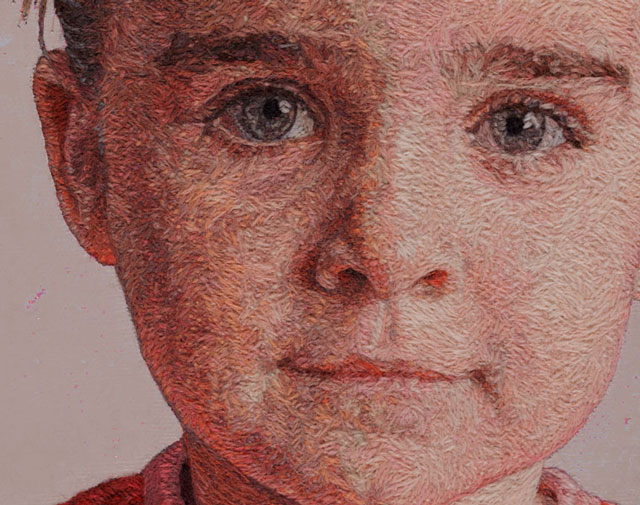 Embroidered portraits by Cayce Zavaglia
